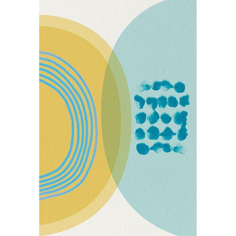 Mid Century Brights 13 White Modern Wood Framed Art Print by Urban Epiphany