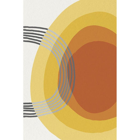 Mid Century Brights 16 White Modern Wood Framed Art Print by Urban Epiphany