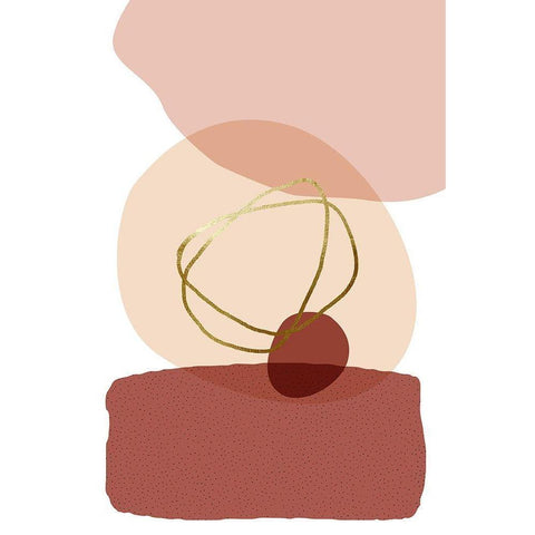 Minimalist Desert Tones 4 Gold Ornate Wood Framed Art Print with Double Matting by Urban Epiphany