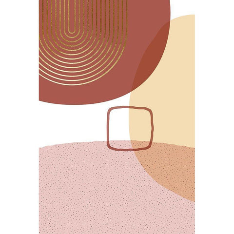Minimalist Desert Tones 5 Gold Ornate Wood Framed Art Print with Double Matting by Urban Epiphany
