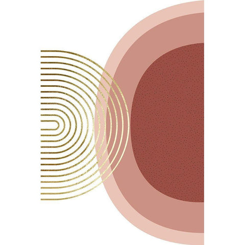 Minimalist Desert Tones 6 Black Modern Wood Framed Art Print with Double Matting by Urban Epiphany
