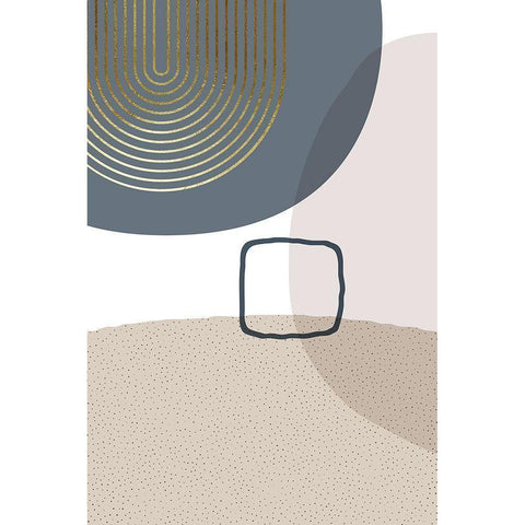 Neutral Tones 5 Black Modern Wood Framed Art Print by Urban Epiphany