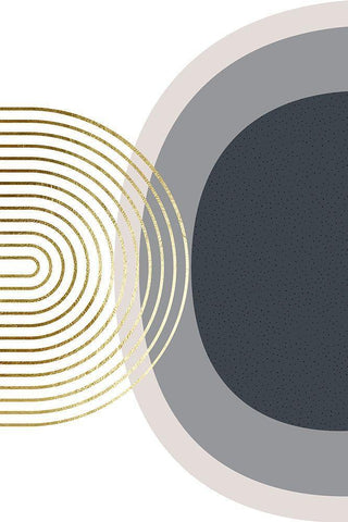 Neutral Tones 6 Black Ornate Wood Framed Art Print with Double Matting by Urban Epiphany