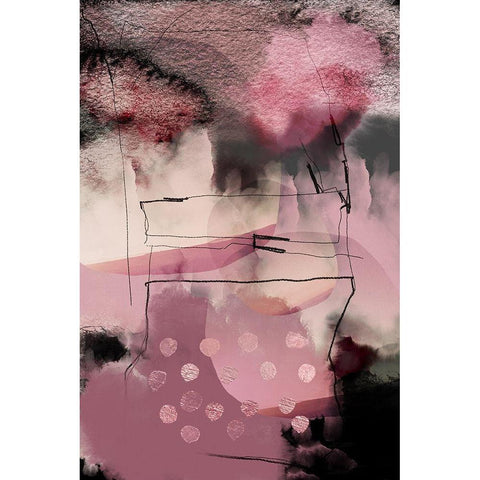 Pink Obsession Black Modern Wood Framed Art Print by Urban Epiphany