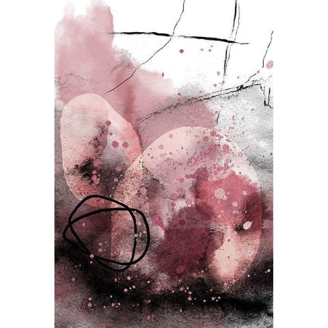 Rose Tinted Vision Black Modern Wood Framed Art Print by Urban Epiphany