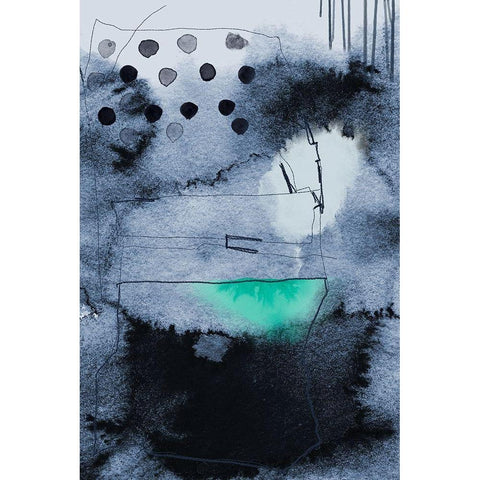 Think Box Black Modern Wood Framed Art Print by Urban Epiphany