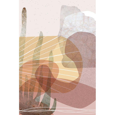 Dusty Desert 2 Black Modern Wood Framed Art Print by Urban Epiphany
