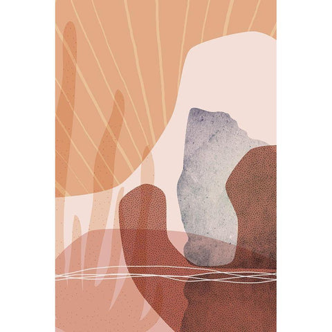 Dusty Desert 8 Black Modern Wood Framed Art Print with Double Matting by Urban Epiphany