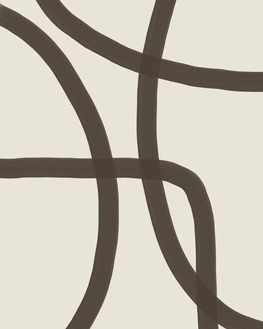 Minimal Lines White Modern Wood Framed Art Print with Double Matting by Urban Epiphany