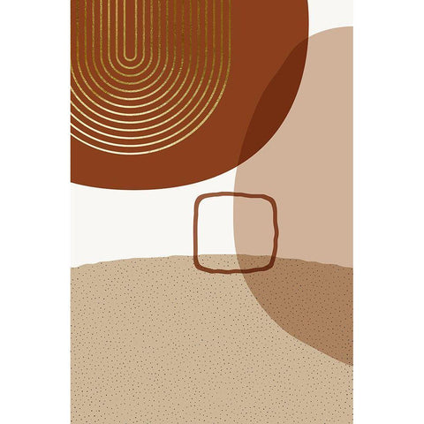 Mid Century Boho Minimalist 5 Black Modern Wood Framed Art Print by Urban Epiphany