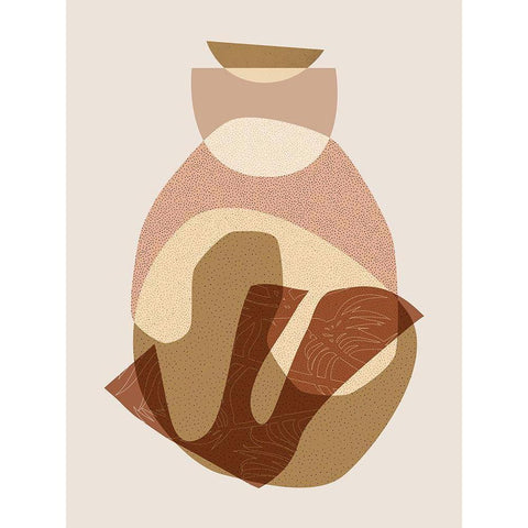 Mid Century Boho 4 Gold Ornate Wood Framed Art Print with Double Matting by Urban Epiphany