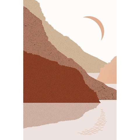 Boho Reflection 1 White Modern Wood Framed Art Print by Urban Epiphany