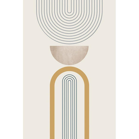 MidCentury Minimalist Boho 3 Black Modern Wood Framed Art Print by Urban Epiphany
