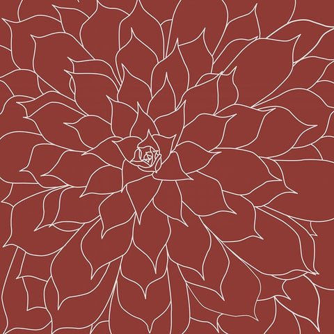 Succulent Red Earth Black Modern Wood Framed Art Print with Double Matting by Urban Epiphany