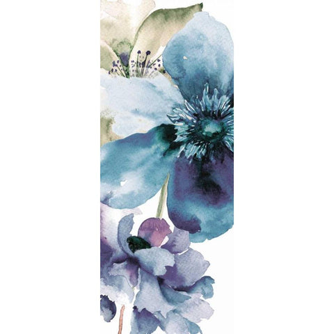 Icy Petals Gold Ornate Wood Framed Art Print with Double Matting by Brown, Victoria