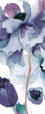 Icy Petals 2 White Modern Wood Framed Art Print with Double Matting by Brown, Victoria