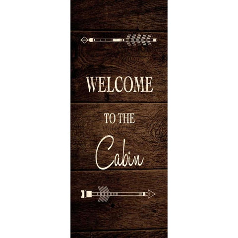 Welcome Cabin Gold Ornate Wood Framed Art Print with Double Matting by Brown, Victoria