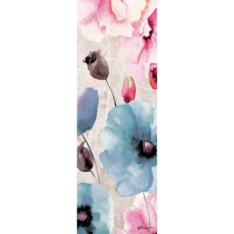 Sea Of Flowers 2 Black Modern Wood Framed Art Print with Double Matting by Brown,Victoria