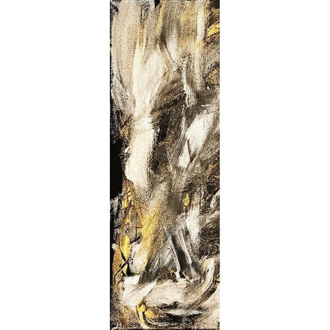 Black Gold Silver 1 Black Modern Wood Framed Art Print with Double Matting by Brown, Victoria