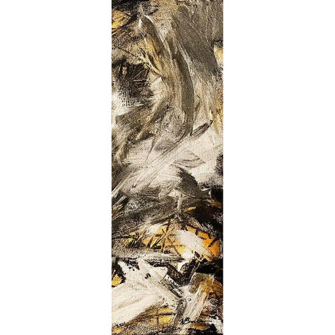 Black Gold Silver 2 Black Modern Wood Framed Art Print by Brown, Victoria