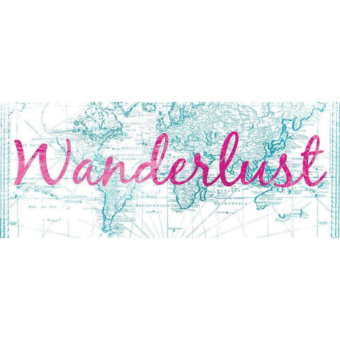 Wanderlust World White Modern Wood Framed Art Print by Brown, Victoria