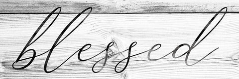 Blessed Black Ornate Wood Framed Art Print with Double Matting by Brown, Victoria