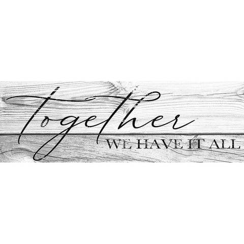 Together White Modern Wood Framed Art Print by Brown, Victoria