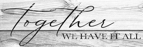 Together White Modern Wood Framed Art Print with Double Matting by Brown, Victoria