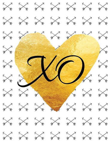XO White Modern Wood Framed Art Print with Double Matting by Brown, Victoria