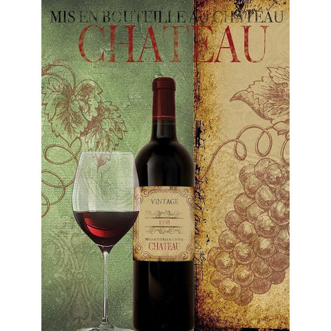 Spicy Wine 1 Black Modern Wood Framed Art Print with Double Matting by Brown, Victoria