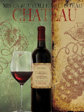 Spicy Wine 1 White Modern Wood Framed Art Print with Double Matting by Brown, Victoria