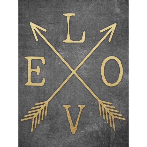 Love Arrows White Modern Wood Framed Art Print by Brown, Victoria