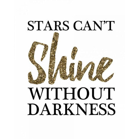 Stars Cant Shine Without Darkness Black Modern Wood Framed Art Print with Double Matting by Brown, Victoria