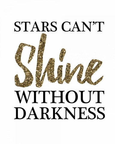 Stars Cant Shine Without Darkness White Modern Wood Framed Art Print with Double Matting by Brown, Victoria
