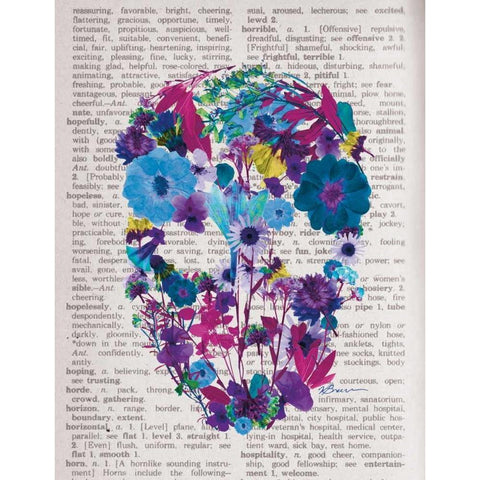 Skull 1 White Modern Wood Framed Art Print by Brown, Victoria