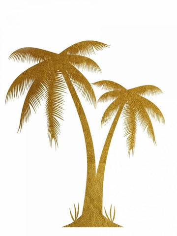 Golden Palm White Modern Wood Framed Art Print with Double Matting by Brown,Victoria