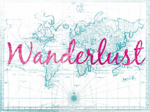 Wanderlust World White Modern Wood Framed Art Print with Double Matting by Brown,Victoria