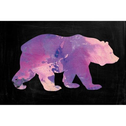 The Purple Bear White Modern Wood Framed Art Print by Brown,Victoria