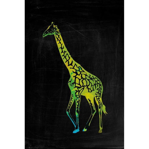 Giraffe White Modern Wood Framed Art Print by Brown,Victoria