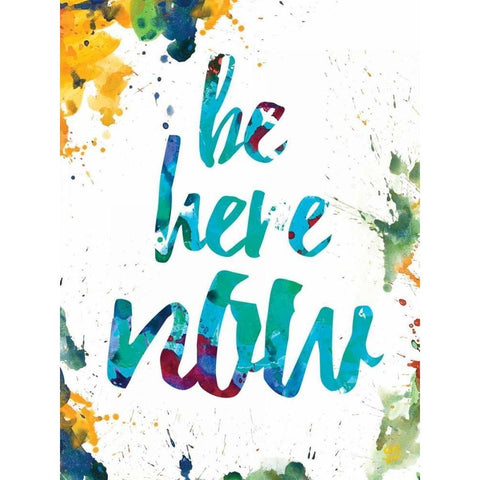 Be Here Now White Modern Wood Framed Art Print by Brown, Victoria