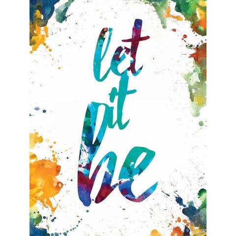 Let It Be White Modern Wood Framed Art Print by Brown, Victoria