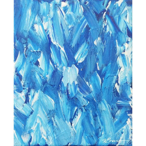 Blue Cobalt 1 White Modern Wood Framed Art Print by Brown,Victoria