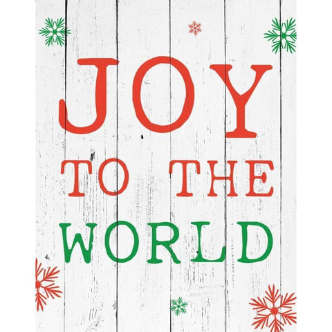 Joy To The World White Modern Wood Framed Art Print by Brown,Victoria