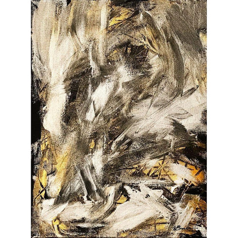 Gold Black Silver Black Modern Wood Framed Art Print with Double Matting by Brown, Victoria