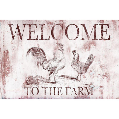 Welcome Farm Black Modern Wood Framed Art Print with Double Matting by Brown, Victoria