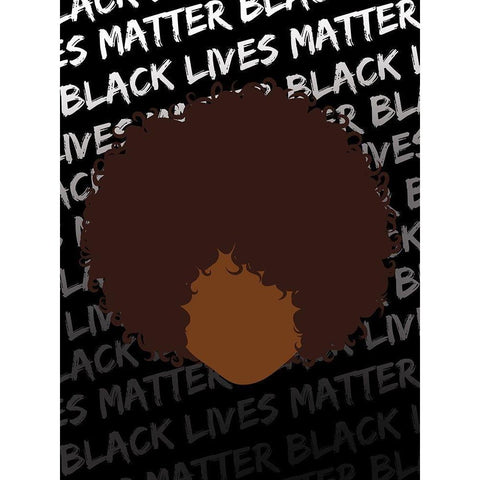 BLM 7 Black Modern Wood Framed Art Print by Brown, Victoria