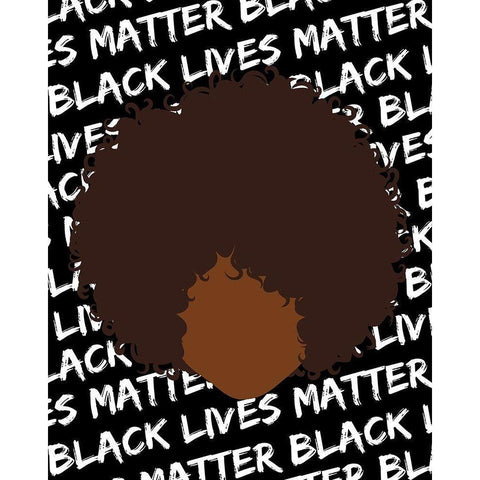 BLM 8 Black Modern Wood Framed Art Print with Double Matting by Brown, Victoria