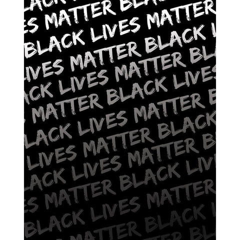 Black Lives Matter 9 Black Modern Wood Framed Art Print with Double Matting by Brown, Victoria