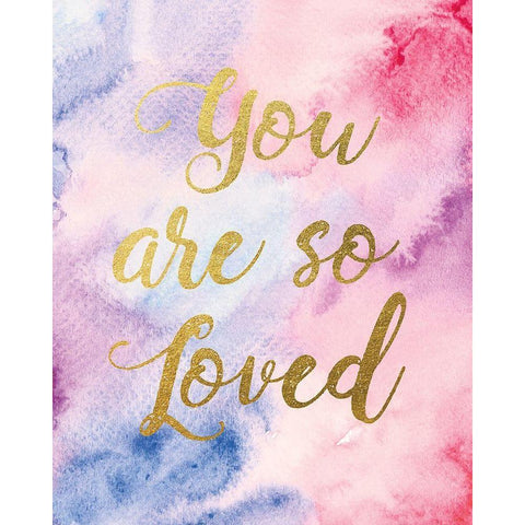 Youre Loved White Modern Wood Framed Art Print by Brown, Victoria