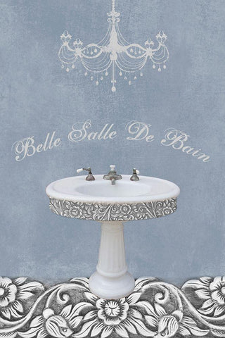 Sink Belle 1 Black Ornate Wood Framed Art Print with Double Matting by Brown, Victoria